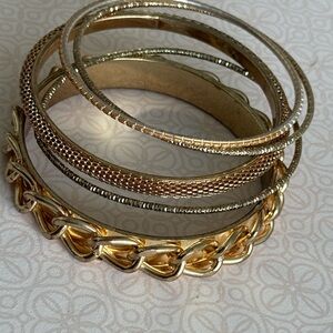 *Free* Gold-Tone Bangle Bracelet Set